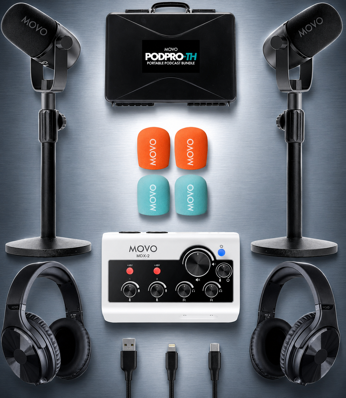 Movo PodPro — Portable Podcasting Bundle for 2