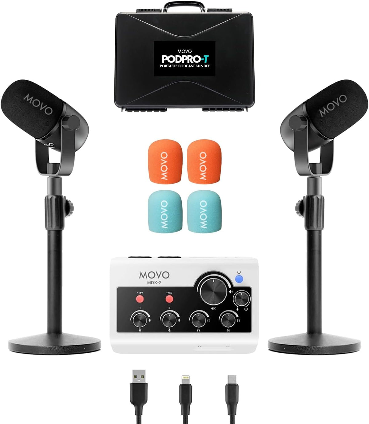 Movo PodPro — Portable Podcasting Bundle for 2