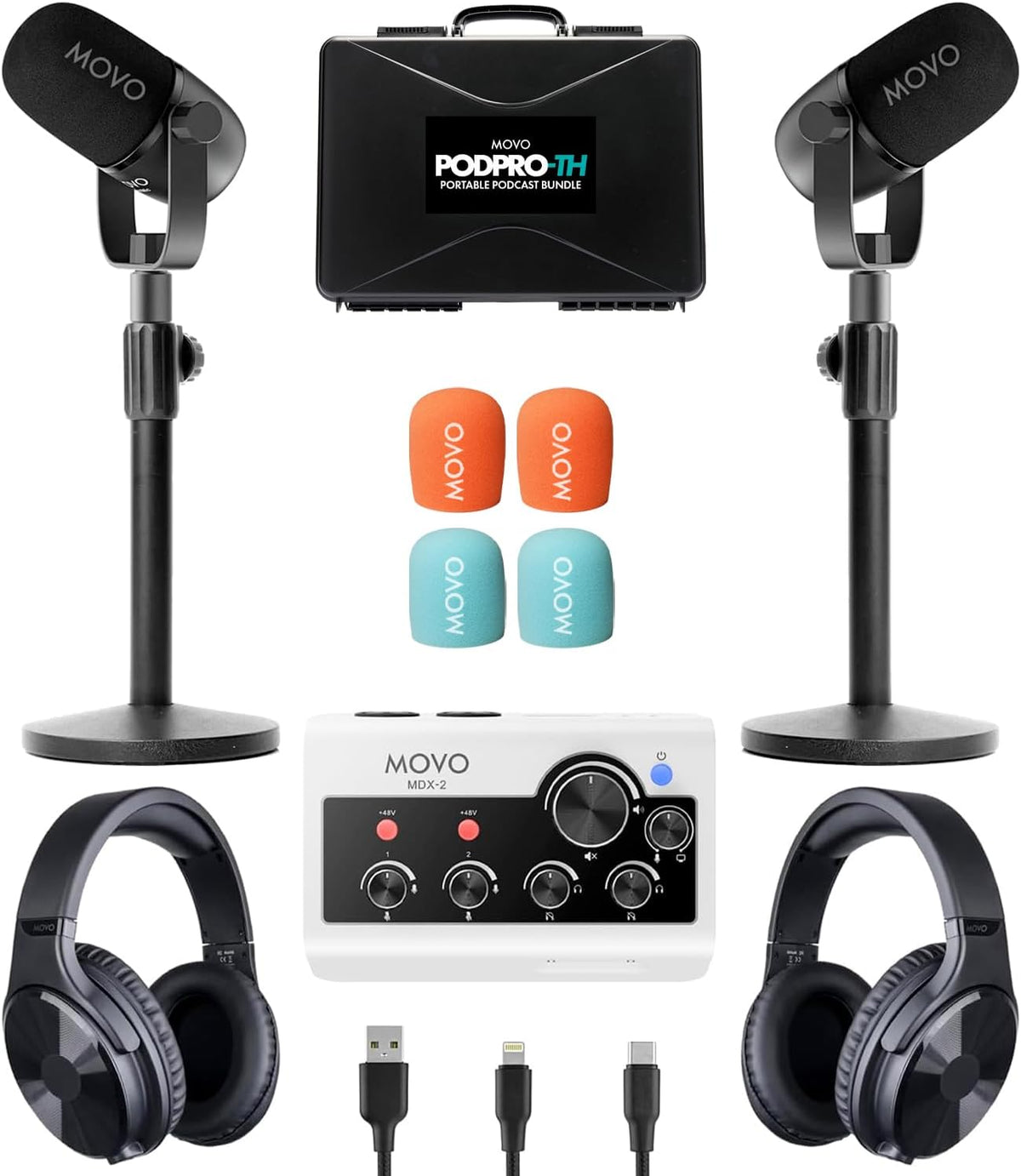Movo PodPro — Portable Podcasting Bundle for 2