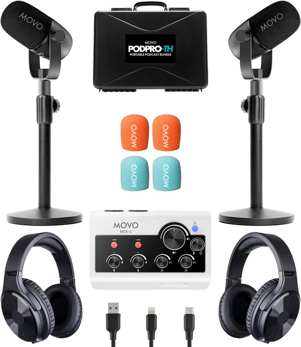 Movo PodPro — Portable Podcasting Bundle for 2